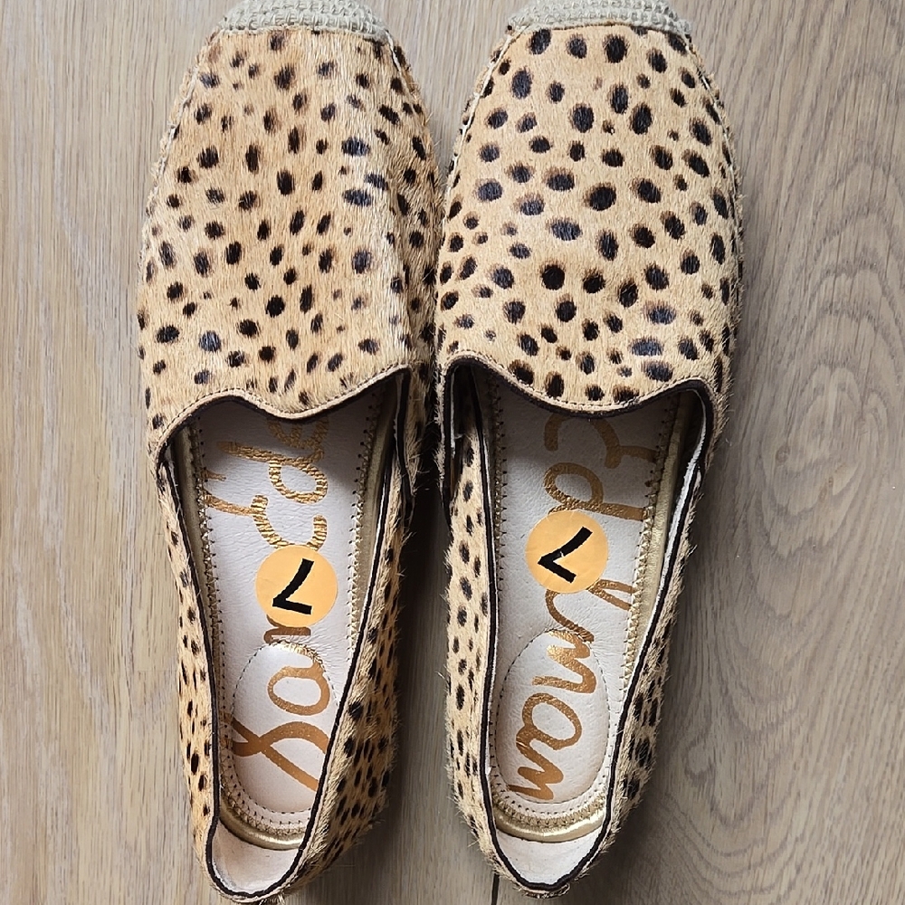 NWOB Sam Edelman Leopard Print Espadrilles size 7